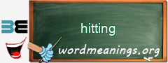 WordMeaning blackboard for hitting